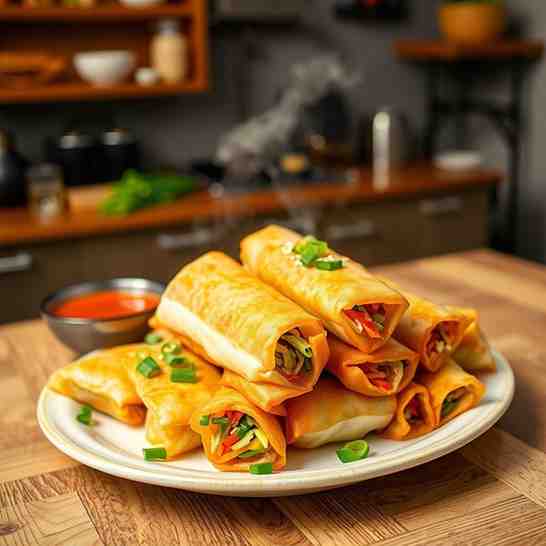 Golden Crisp - Chinese Vegetable Spring Rolls Recipe